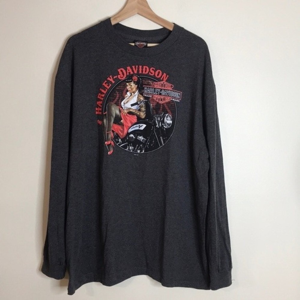 Harley Davidson Bristol CT pin up long sleeve shirt size 2XL